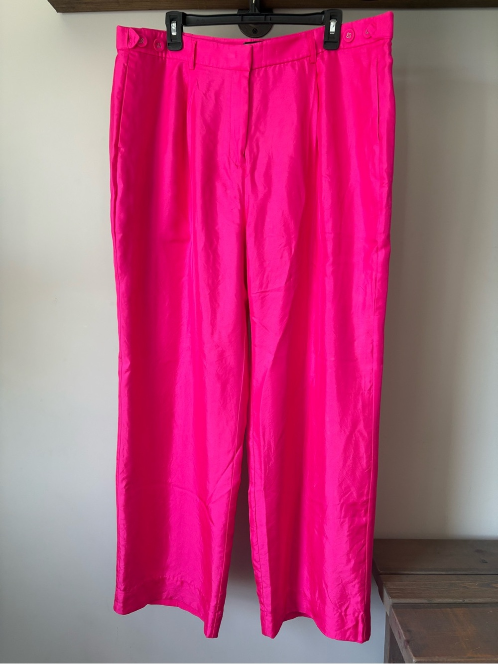 J. Crew Hot Pink Wide-Leg Trousers